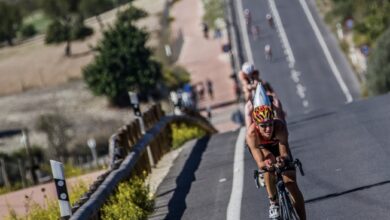 CHF/ Image des triathlètes du secteur cycliste du Challenge Peguera