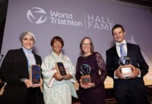 Worldtriathln/ Iván Raña bei der Preisverleihung der Hall of Fame