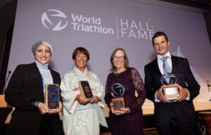 Worldtriathln/ Iván Raña en la entrega de premios del Hall of Fame