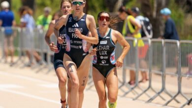 Wordtriathlon/Cassandre Beaugrand im Wettkampf