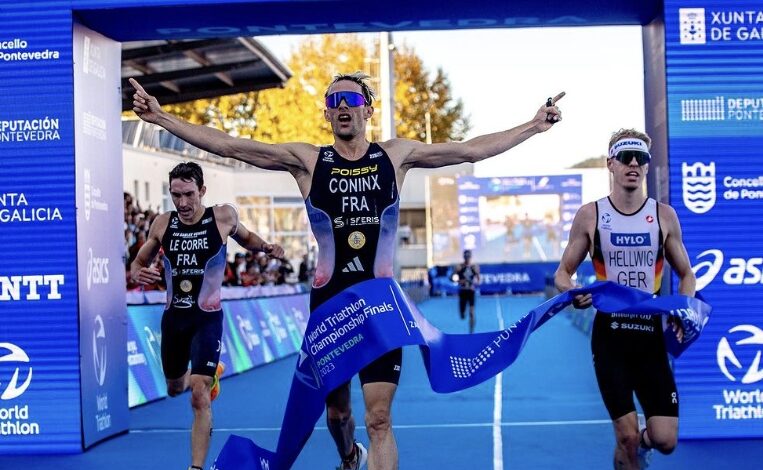 ITU/ Dorian Coninx winning in Pontevedra