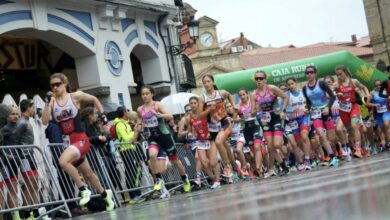 FETRI/ la salida de un duatlón en Avilés