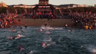 Facebook/ image of the start of IRONMAN Barcelona 2023