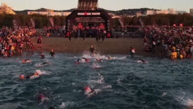 Facebook/Bild vom Start des IRONMAN Barcelona 2023