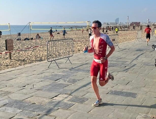 Challenge Famlly/ Alistair Brownlee running in Barcelona