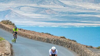 IRONMAN/ Bild des Radsportsektors IRONMAN Lanzarote