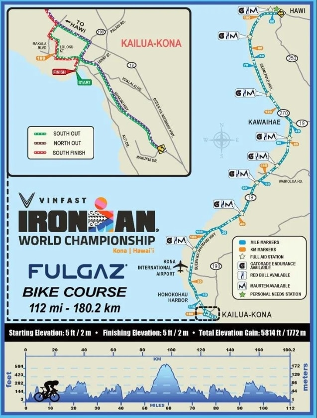 El Circuito de ciclismo del IRONMAN Kona 2023 El Circuito de ciclismo del IRONMAN Kona 2023