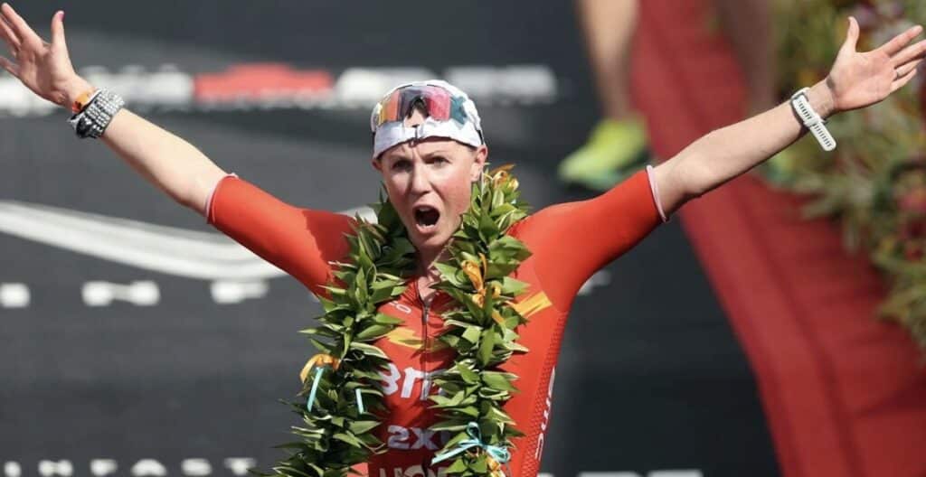 IRONMAN/Chelsea Sodaro ganando en Kona
