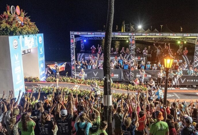 IRONMAN/ image of the finish line in Kona