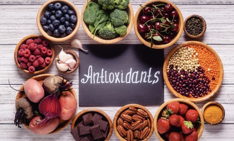 Tela/Immagine di alimenti con antiossidanti