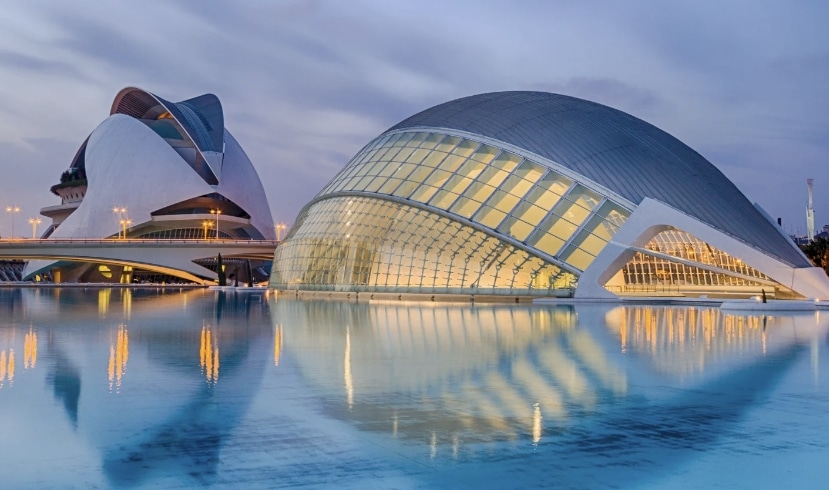 Image of the city of sciences in Valencia
