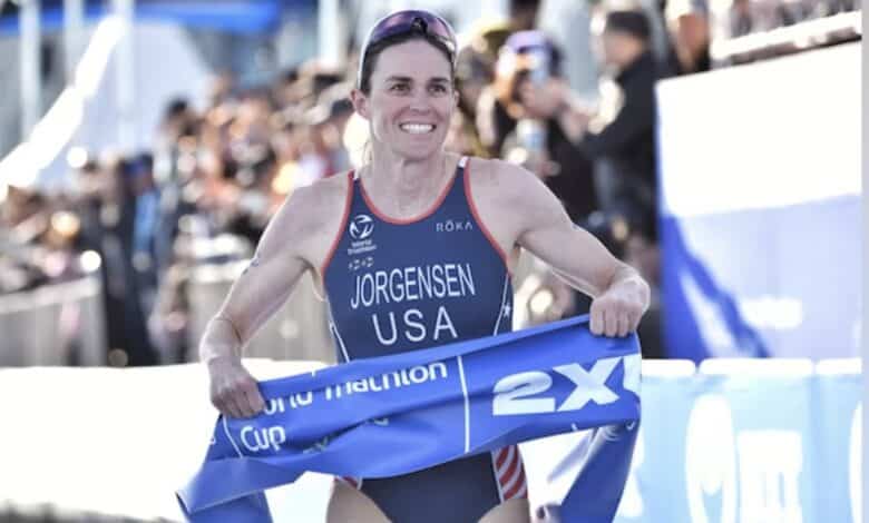 World Triathlon/ Gwen Jorgensen ganando en Tongyeong