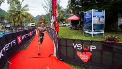 XTERRA / Rubén Ruzafa entering the XTERRA Tahiti finish line