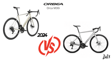Comparison of the Orbea Orca M30i of 2023 with that of 2024