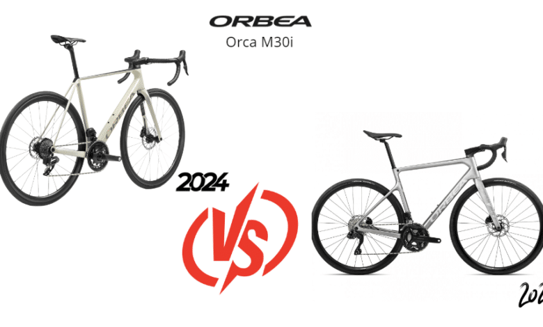 Comparaison de l'Orbea Orca M30i de 2023 avec celui de 2024