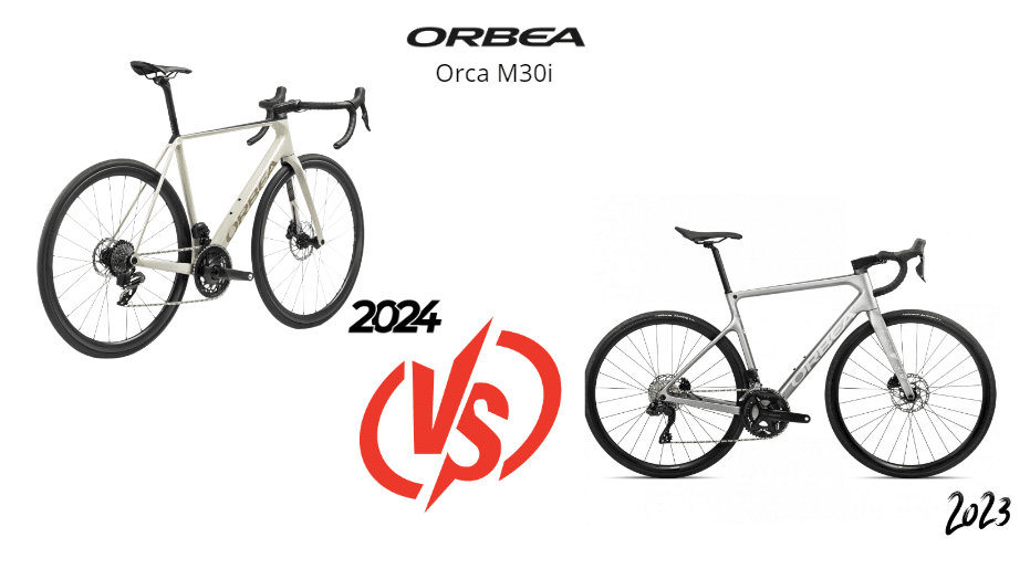 Comparaison de l'Orbea Orca M30i de 2023 avec celui de 2024