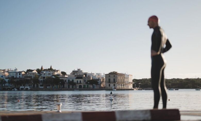 @marcelhilger/ ein Triathlet vor dem Wettkampf in Portocolom