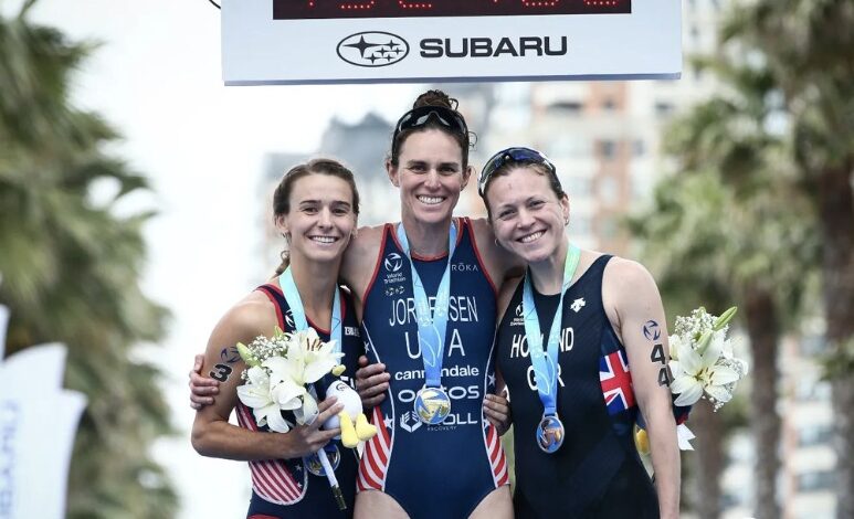 Worldtriathlon/Frauen-Podium im World Triathlon Cup Viña del Mar