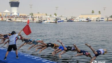 Triathlon mondial/départ à Abu Dhabi