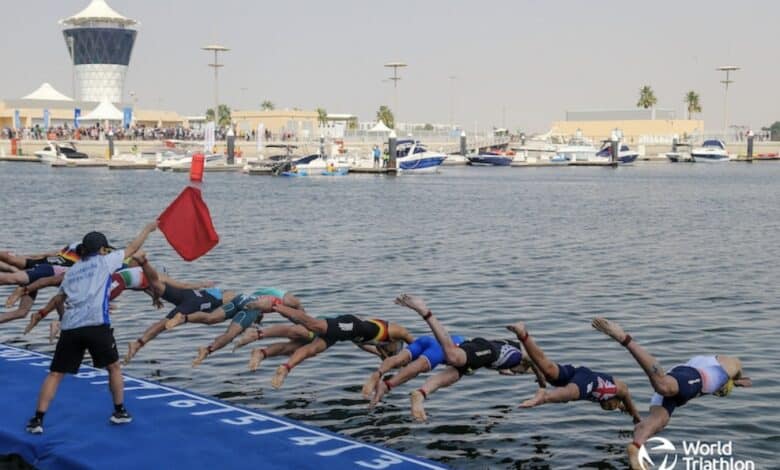 Triathlon mondial/départ à Abu Dhabi