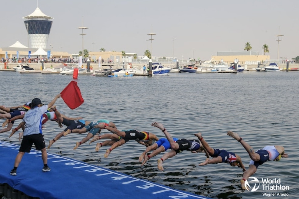 Triathlon mondial/départ à Abu Dhabi