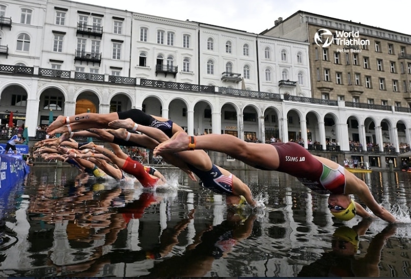 World Triathlon/ Salida de una prueba de las WTCS