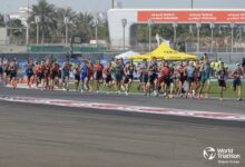 World Triathlon/ Image of the WTCS test in Abu Dhabi