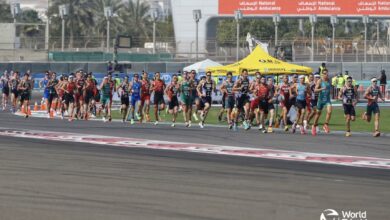 World Triathlon/ Image of the WTCS test in Abu Dhabi