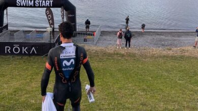 Instagram/ Noya heading to the start of IRONMAN 70.3 Taupo