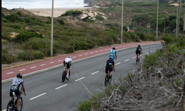 Ironman/ Bild des Radsportsektors IRONMAN Portugal
