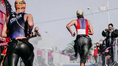 Canva/ Image of a triathlon transition