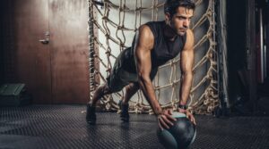 canva/ an athlete doing a plank