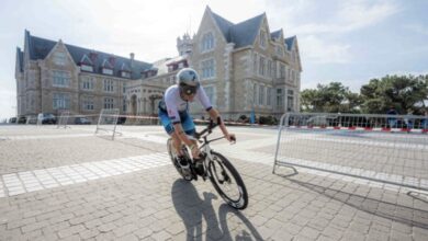 Javier Gómez Noya in gara a Santander