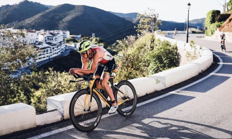 Olivia McCulla IRONMAN/ Image of a triathlete in Marbella