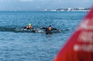 Instagram/image de triathlètes sortant de l'eau à Salou