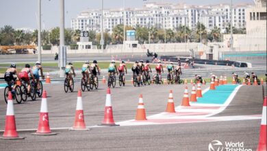 Worldtriathlon/ imagen del la prueba de Abu Dhabi