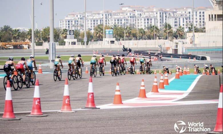 Worldtriathlon/ imagen del la prueba de Abu Dhabi