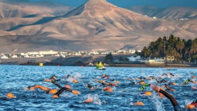 Instagram/ Immagine del nuoto all'Ironman Lanzarote