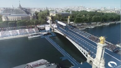 Triathlon mondial/ image du Pont Alexandre III
