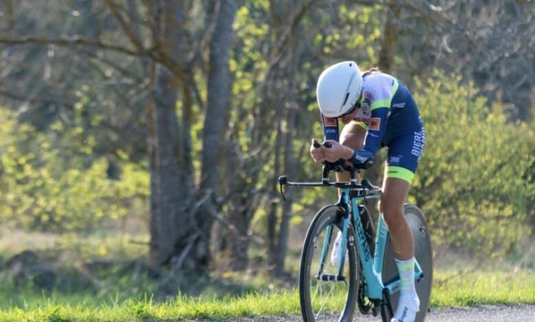 canva/ a triathlete in competition