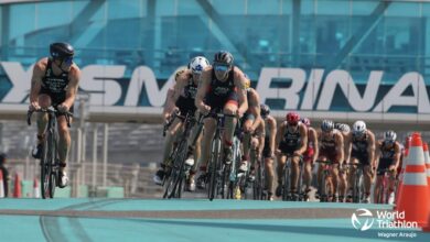 WorldTriathlon/ imagen del ciclismo en Abu Dhabu