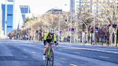 canofotosport/ imagen de una duatleta en el Villa de Madrid