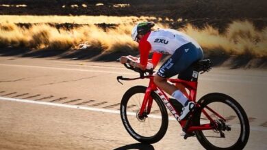 Image of a triathlete in IRONMAN tests