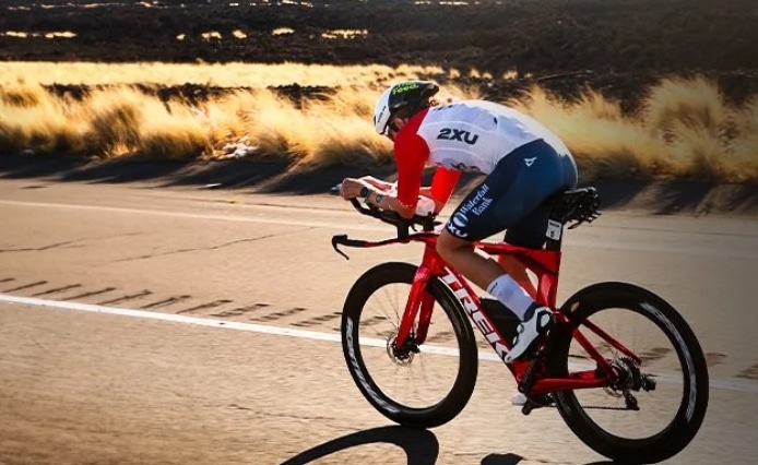 Image of a triathlete in IRONMAN tests