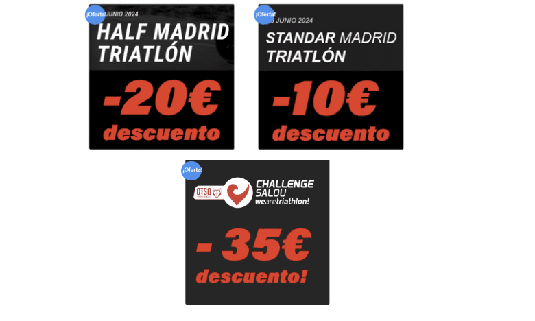 Challenge Salou and Half Madrid 2024 bib discount
