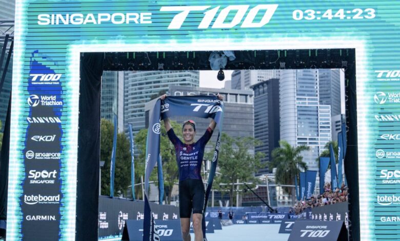 PTO/ Ashleigh Gentle ganando en el T100 de Singapur