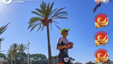 Immagine di un triatleta nella Peguera Challenge