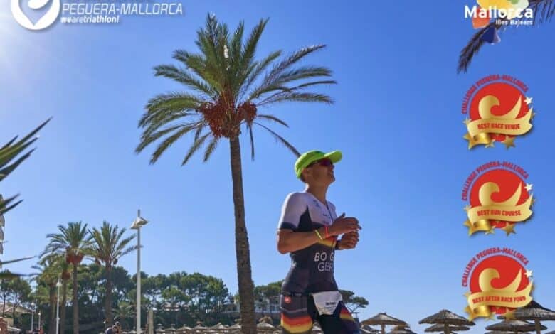 Image of a triathlete in the Peguera Challenge