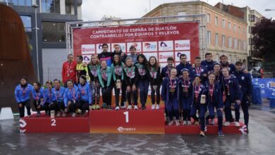 FETRI/ Podium des équipes du Championnat d'Espagne de contre-la-montre de duathlon 202