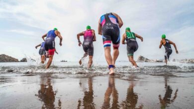 FETRI/ image of a triathlon start in Águilas